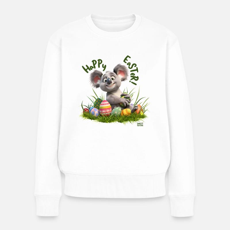 Frohe Ostern - Frauen Premium Bio Pullover - Weiß