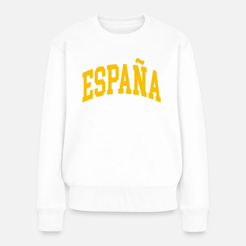 España - Frauen Premium Bio Pullover - Weiß