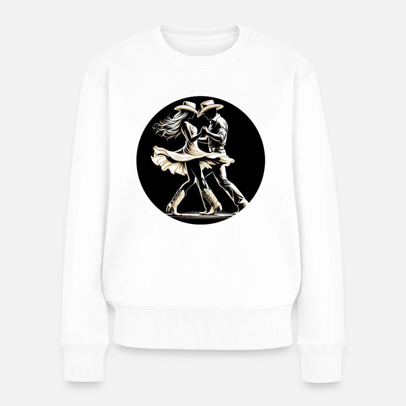 Linedance let´s beginn - Frauen Premium Bio Pullover - Weiß