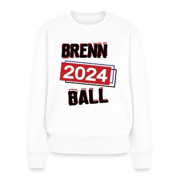 Brennball Spielerin Team Turnier Mannschaft 2024 - Frauen Premium Bio Pullover - Weiß - Vorne - Julia (174cm)