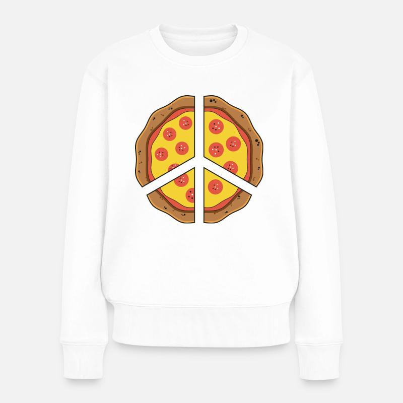 Pizza for peace - Pull Premium bio Femme - blanc