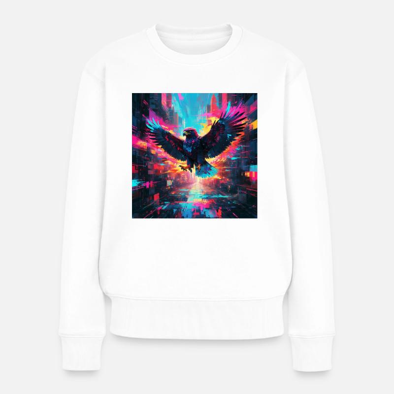 Neon Falke - Frauen Premium Bio Pullover - Weiß