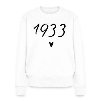 1933 Heart Birthday - Women's Premium Organic Jumper - white - Front - Julia (174cm)