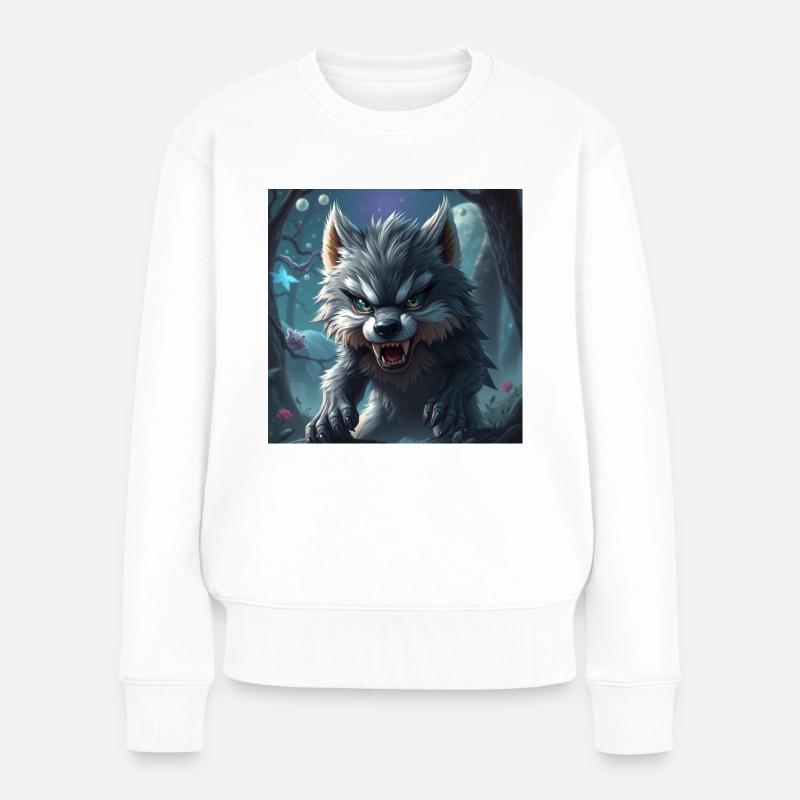 Monster 5 - Frauen Premium Bio Pullover - Weiß