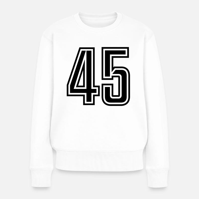 45 - Frauen Premium Bio Pullover - Weiß