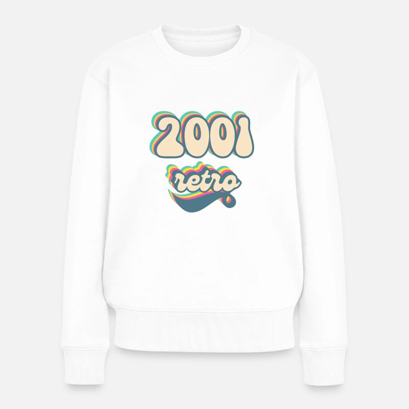 2001 retro idée cadeau - Pull Premium bio Femme - blanc