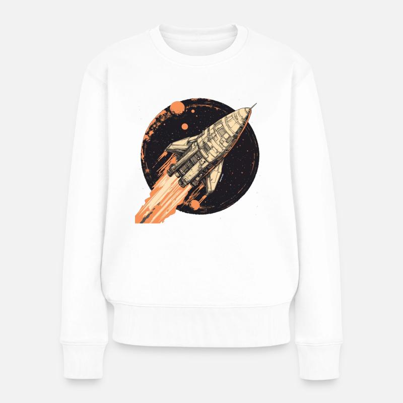 Mission Mars: Aufbruch ins Unbekannte! - Frauen Premium Bio Pullover - Weiß