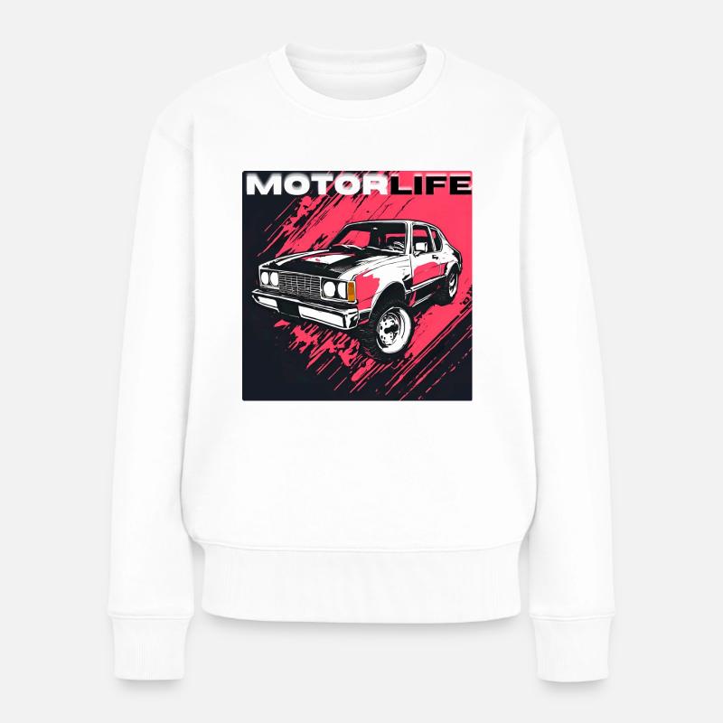 MOTORLIFE Red Passion - Pull Premium bio Femme - blanc