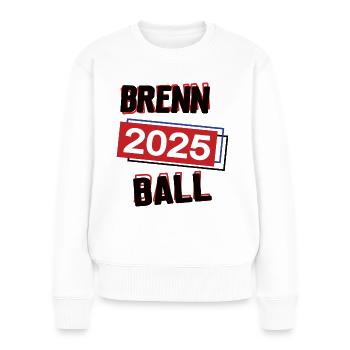 Brennball Spielerin Team Turnier Mannschaft 2025 - Frauen Premium Bio Pullover - Weiß - Vorne - Julia (174cm)