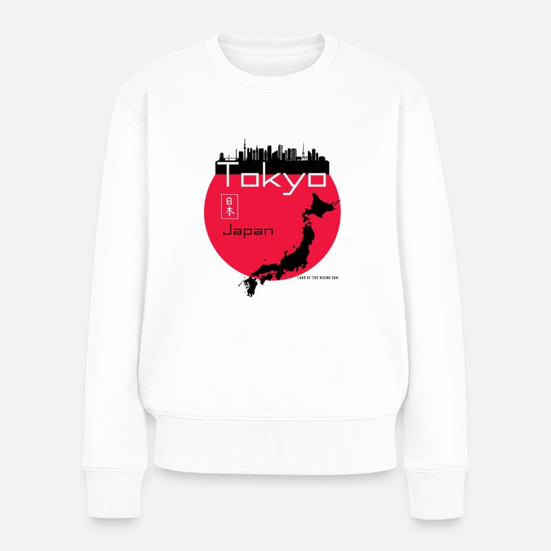 Tokyo - Frauen Premium Bio Pullover - Weiß