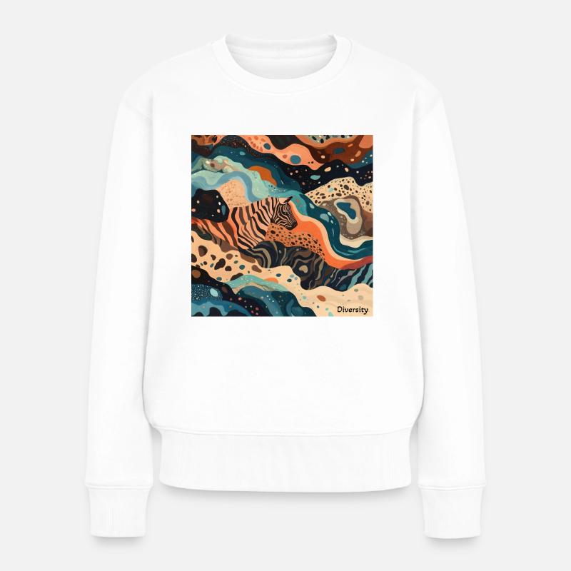 Diversity - Frauen Premium Bio Pullover - Weiß