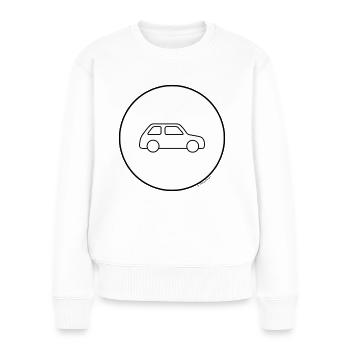 einfach ein Auto - Frauen Premium Bio Pullover - Weiß - Vorne - Julia (174cm)
