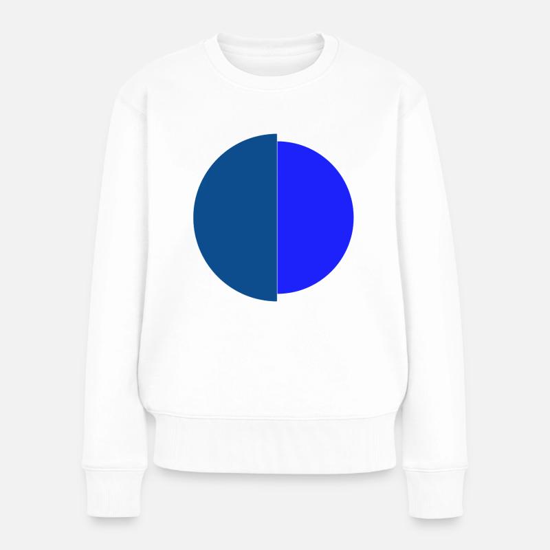 Décoration. Cercles. Bleu. Se demander. D’épais cercles de danse. - Pull Premium bio Femme - blanc