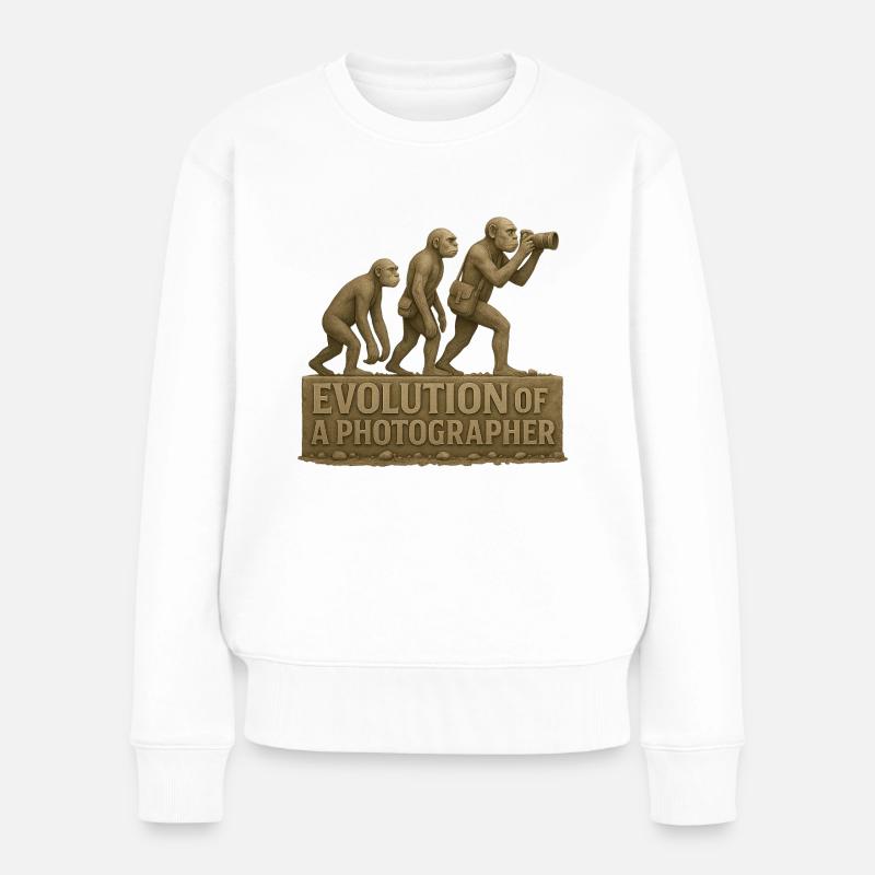 Evolution of a Photographer - Frauen Premium Bio Pullover - Weiß