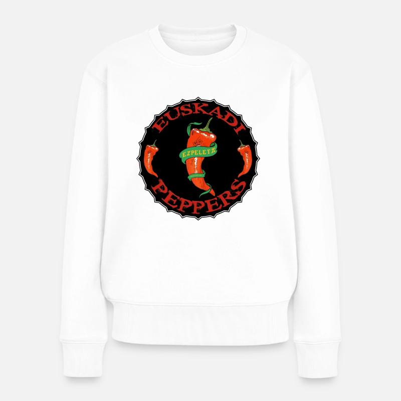 Basque peppers - Pull Premium bio Femme - blanc