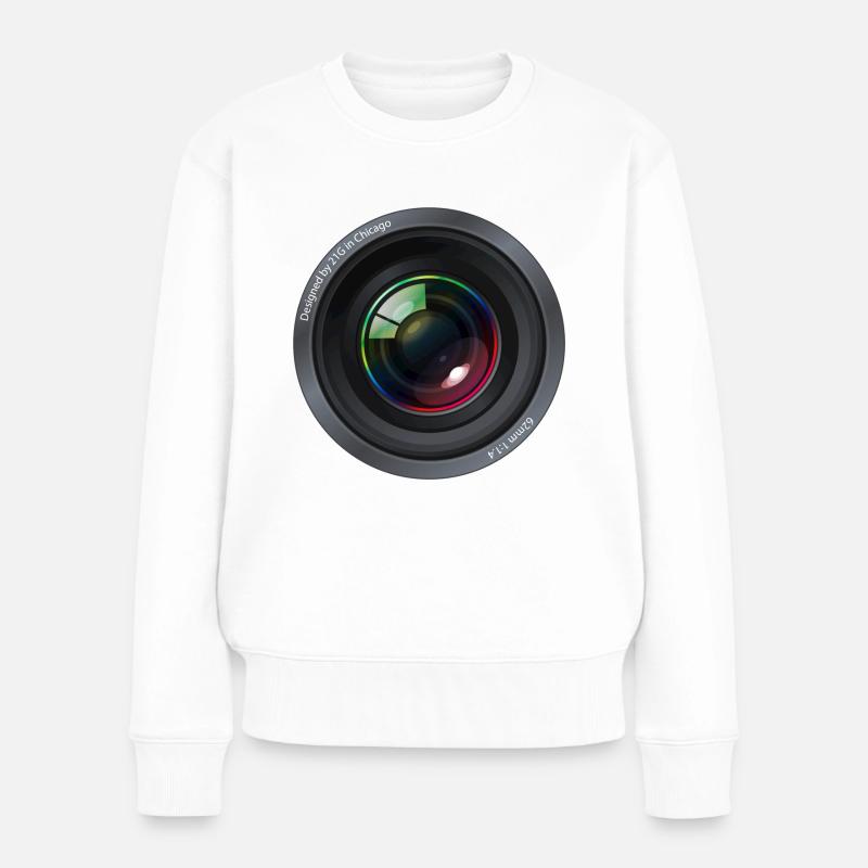 lens - Pull Premium bio Femme - blanc