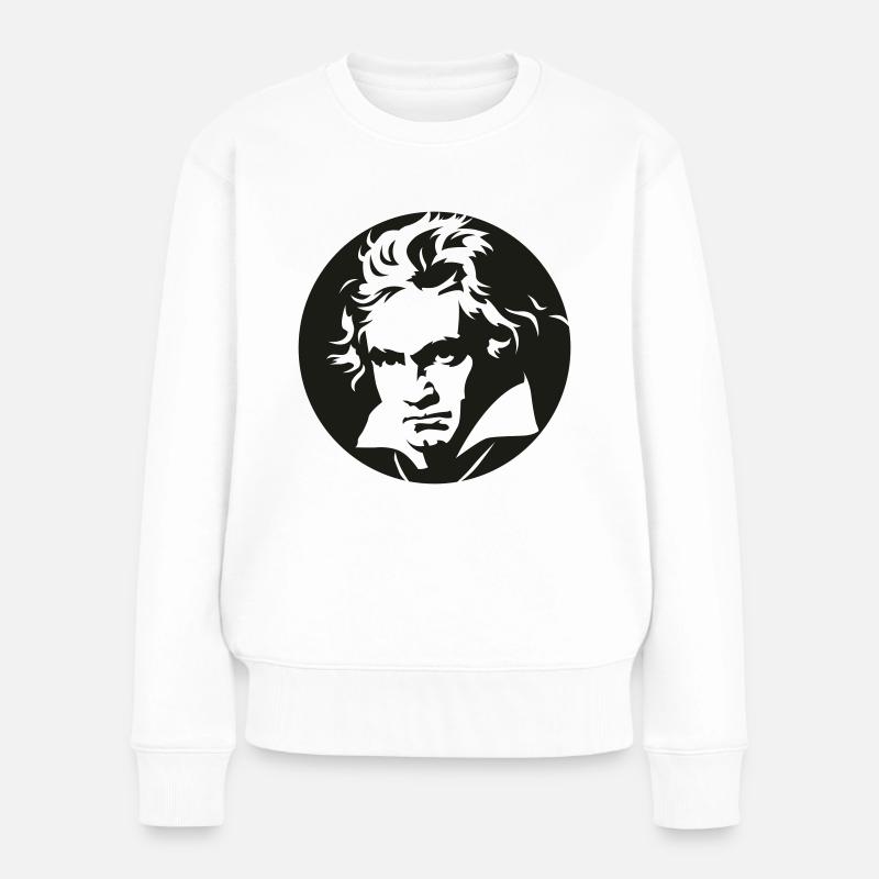 Roll over Beethoven! - Frauen Premium Bio Pullover - Weiß