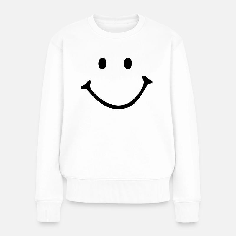 smile - Pull Premium bio Femme - blanc