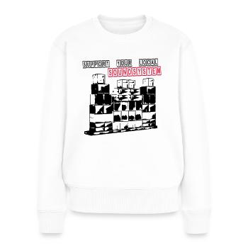 SUPPORT YOUR LOCAL SOUNDSYSTEM FREE PARTY 2 Farben - Pull Premium bio Femme - blanc - Devant - Julia (174cm)