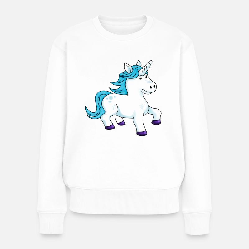 Licorne - Pull Premium bio Femme - blanc