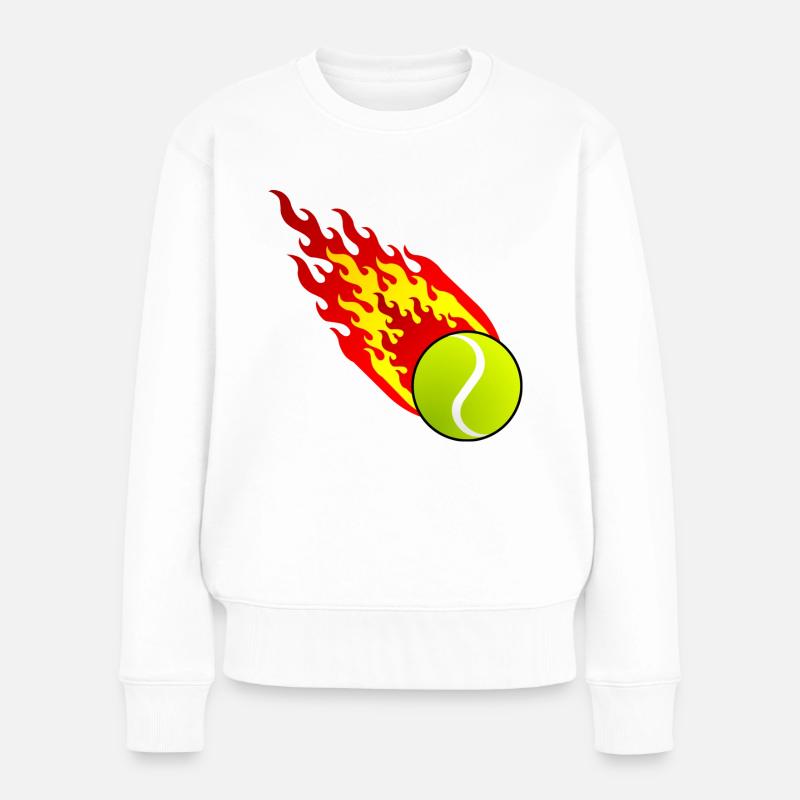 Fireball Tennis Spanien - Frauen Premium Bio Pullover - Weiß