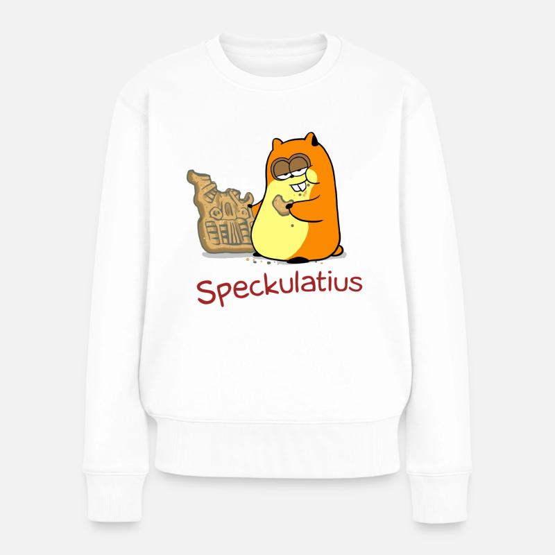Speckulatius - Frauen Premium Bio Pullover - Weiß