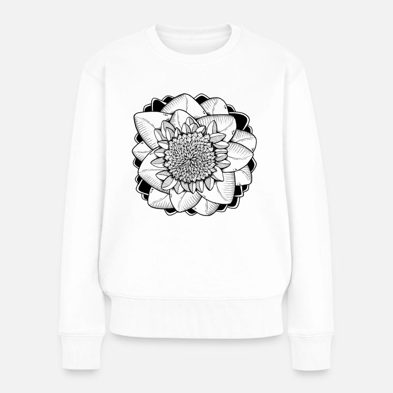 Bluete - Frauen Premium Bio Pullover - Weiß
