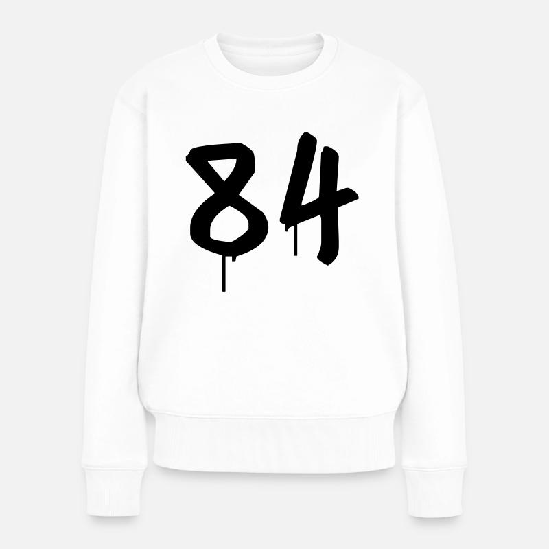 Graffiti : 84 - Frauen Premium Bio Pullover - Weiß