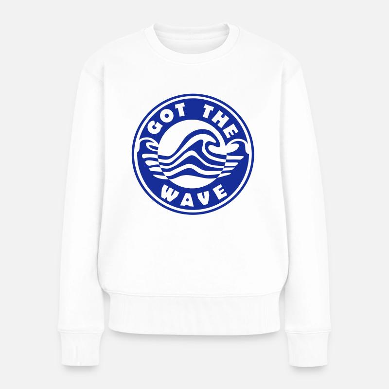 Got the Wave Wellenlogo - Frauen Premium Bio Pullover - Weiß