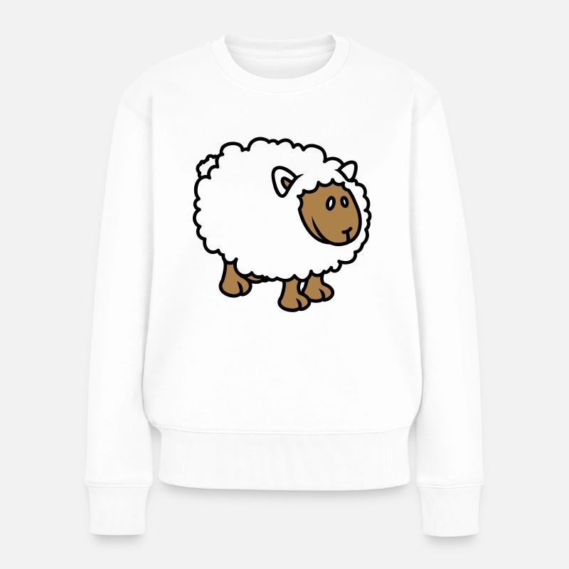 Sheep - Women's Premium Organic Jumper - white