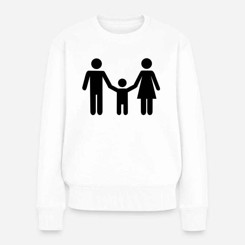 Familie - Frauen Premium Bio Pullover - Weiß