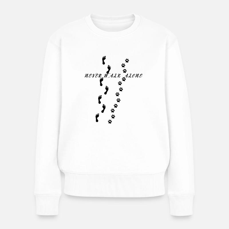 Chemise pour chien Never Walk Alone - Pull Premium bio Femme - blanc