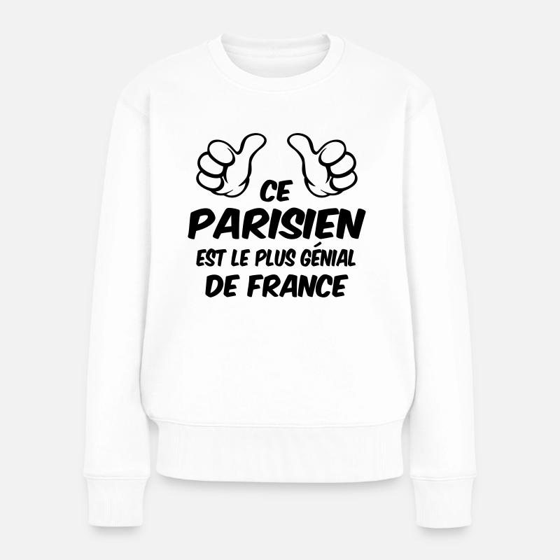 Paris / / Foot / / Marseille / Papa - Pull Premium bio Femme - blanc