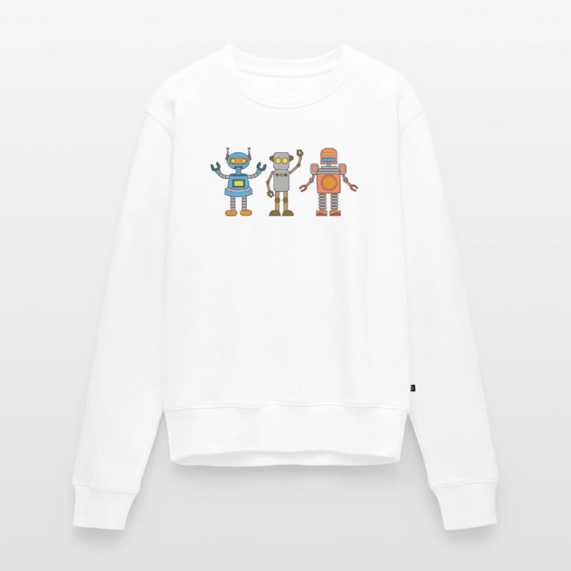 Robot Artificial Intelligence Kid comic AI sheet Women's Premium Organic Jumper