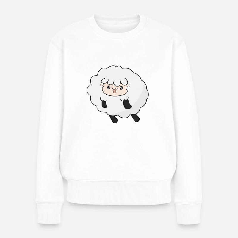 Kawaii Woken Schaf - Frauen Premium Bio Pullover - Weiß