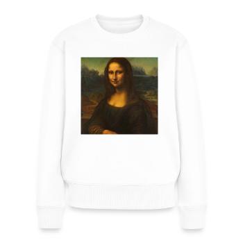 Carl Velten: Bildnis der Mona Lisa, 1859 (?) - Frauen Premium Bio Pullover - Weiß - Vorne - Julia (174cm)