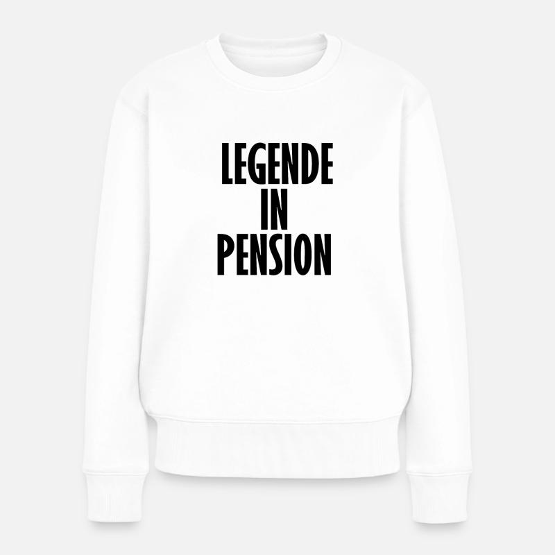 Pension - Frauen Premium Bio Pullover - Weiß