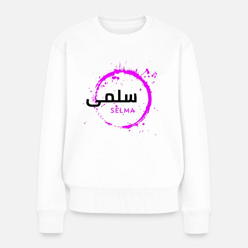 Selma Schrift Arabisch - Frauen Premium Bio Pullover - Weiß