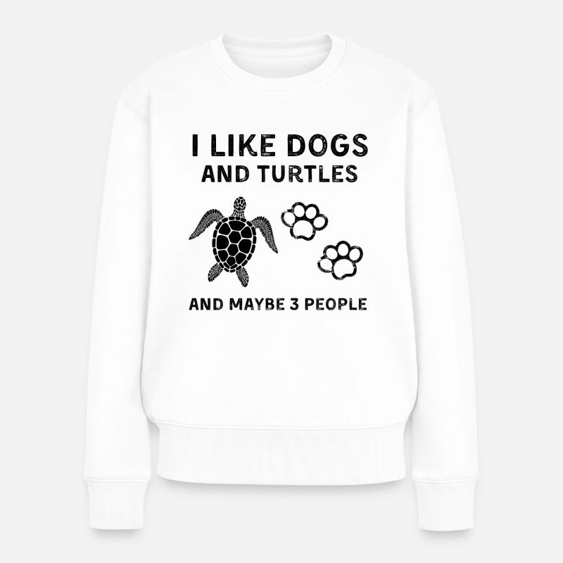 DOGS AND TURTLES - Pull Premium bio Femme - blanc
