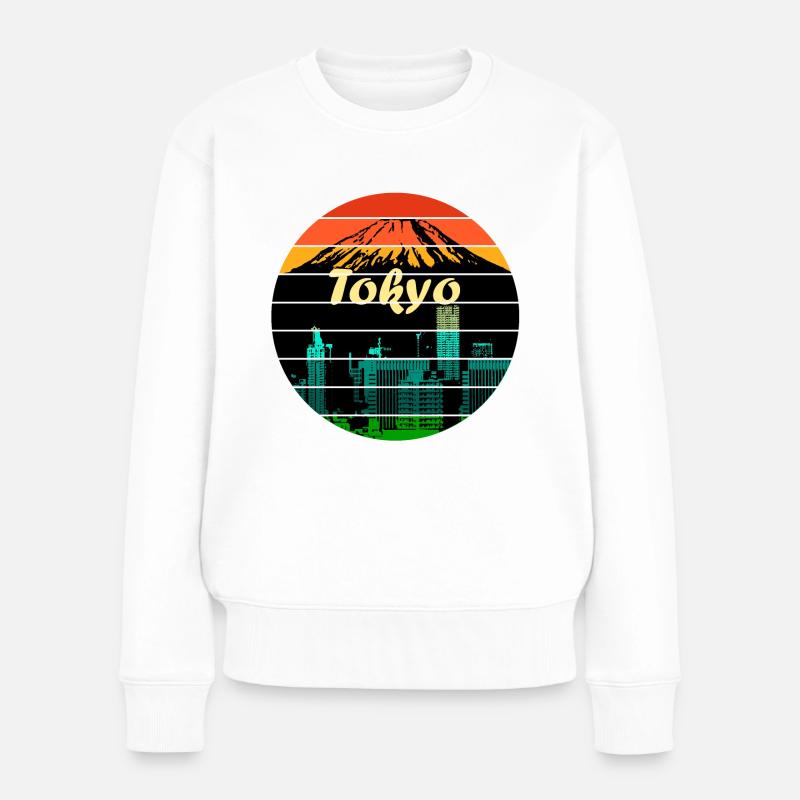 Tokio - Frauen Premium Bio Pullover - Weiß