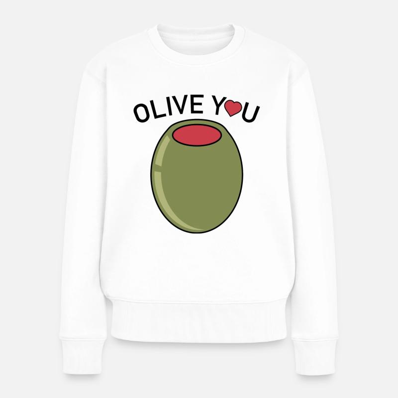 Olive Du - Frauen Premium Bio Pullover - Weiß