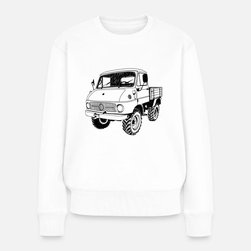 Unimog - Oldtimer - Offroad - Universal Motorgerät - Frauen Premium Bio Pullover - Weiß