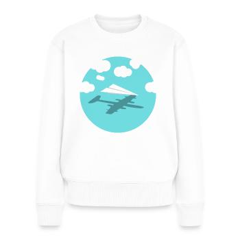 Avion - Pull Premium bio Femme - blanc - Devant - Julia (174cm)