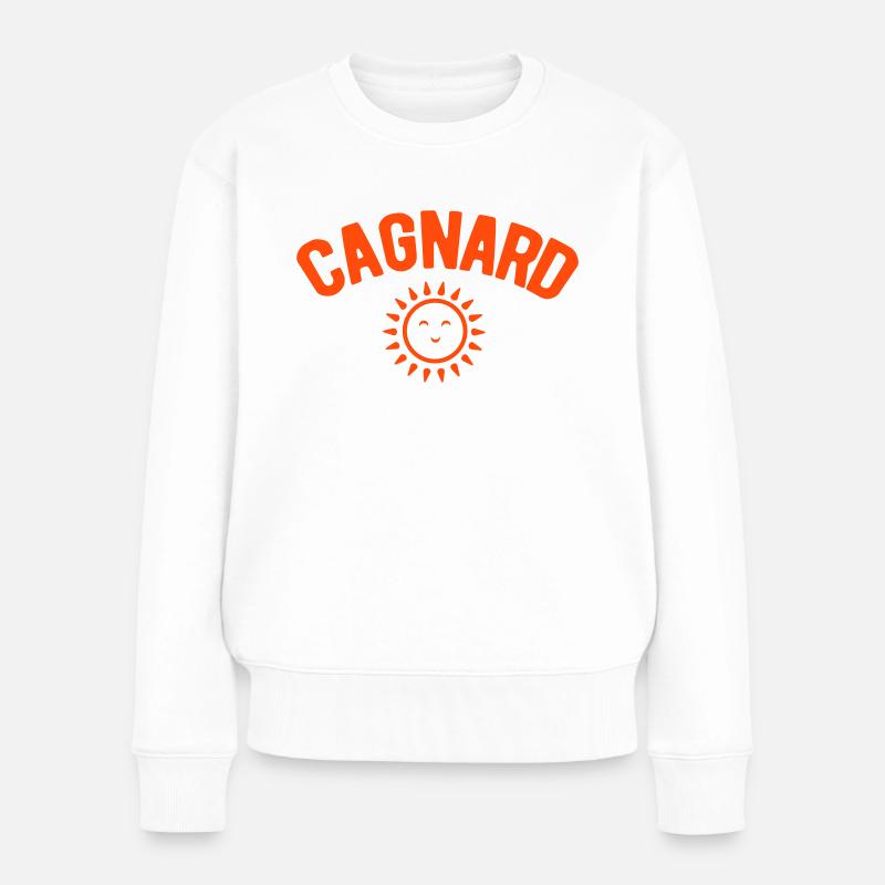 Cagnard soleil canicule chaleur - Pull Premium bio Femme - blanc
