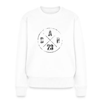 Dad 23 Vatertag Geschenkidee - Frauen Premium Bio Pullover - Weiß - Vorne - Julia (174cm)