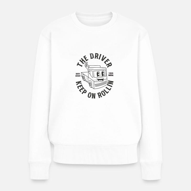 The Driver - Frauen Premium Bio Pullover - Weiß