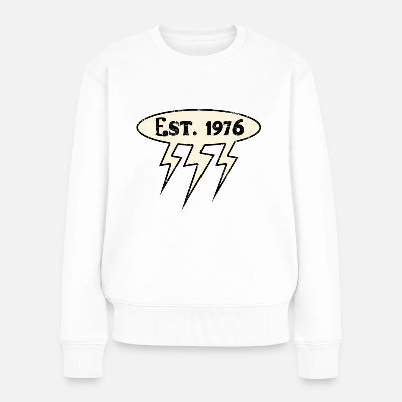 1976 Vintage - Frauen Premium Bio Pullover - Weiß