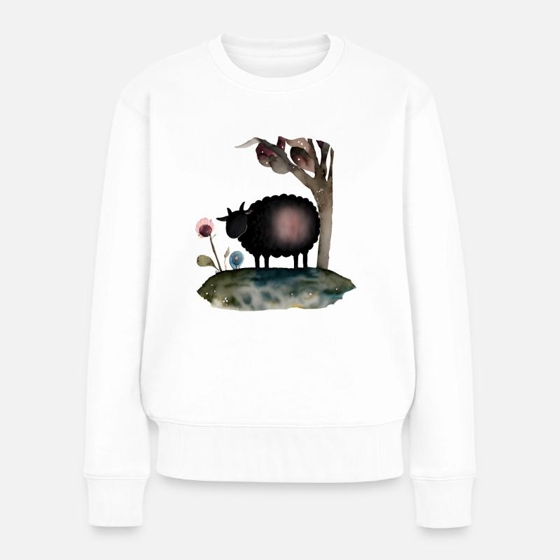 Mouton noir - Pull Premium bio Femme - blanc