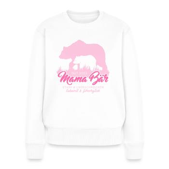 Mama Bär seit 2023 Muttertag Geschenk Weihnachten - Frauen Premium Bio Pullover - Weiß - Vorne - Julia (174cm)