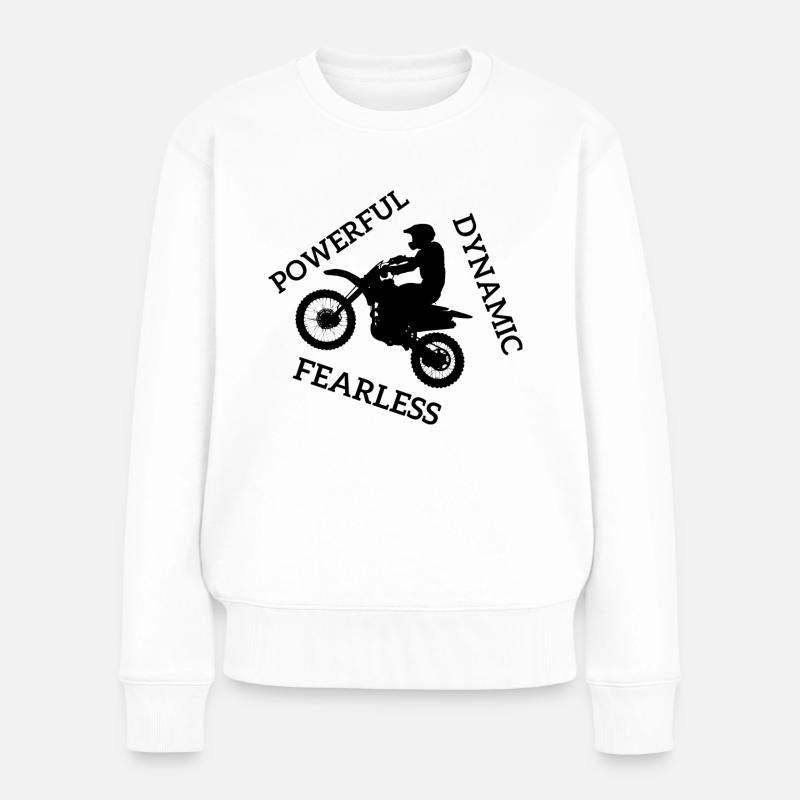 Motorcycle - Women's Premium Organic Jumper - white